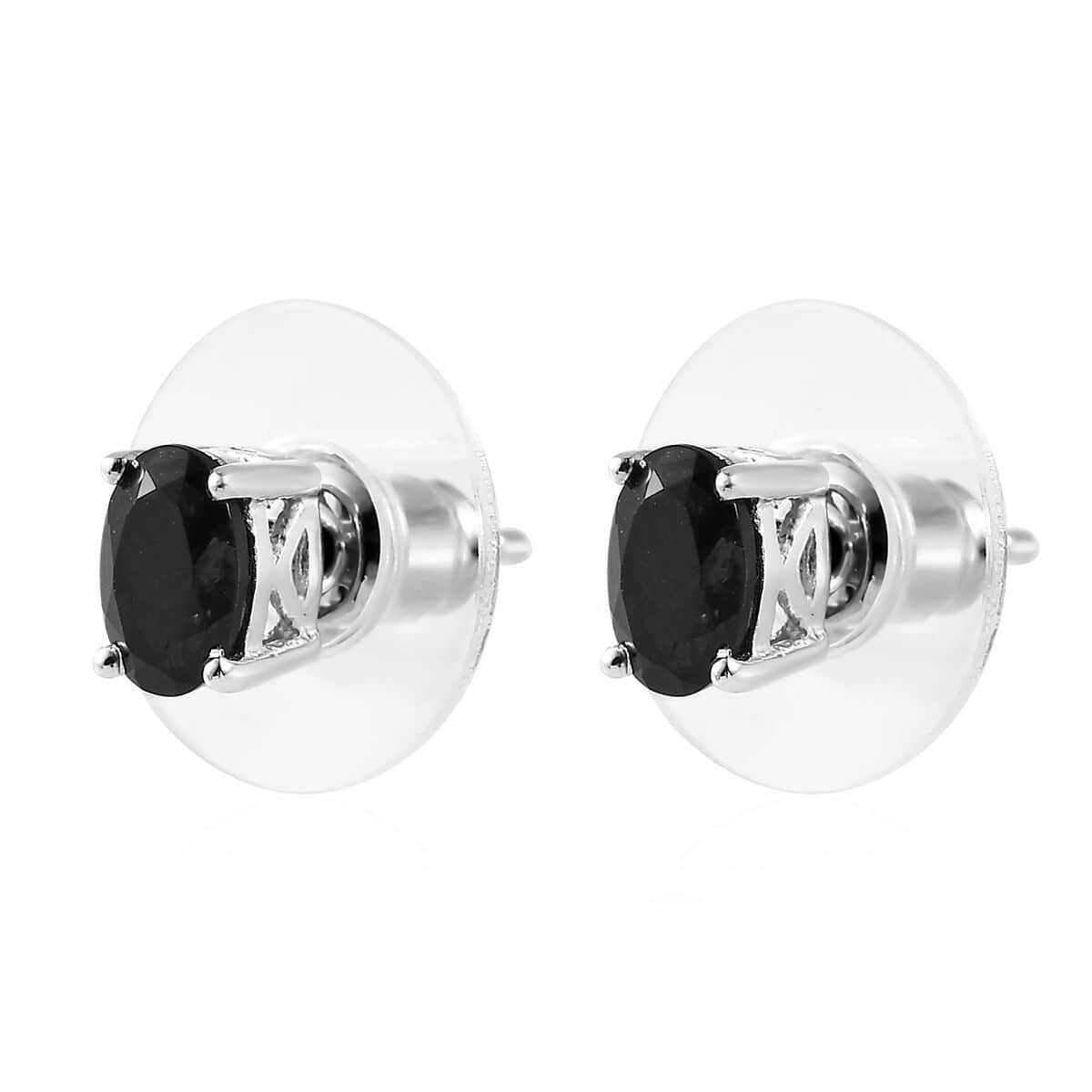 Anthill Garnet Solitaire Stud Earrings in Platinum Over Sterling Silver 1.10 ctw image number 3