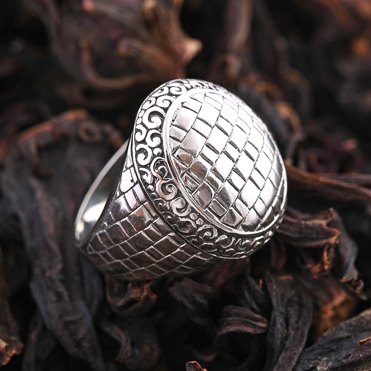 Bali Legacy Sterling Silver Men's Ring (Size 13.0) 12.20 Grams image number 1