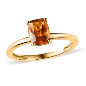 Santa Ana Madeira Citrine Solitaire Ring in Vermeil Yellow Gold Over Sterling Silver (Size 6.0) 1.30 ctw