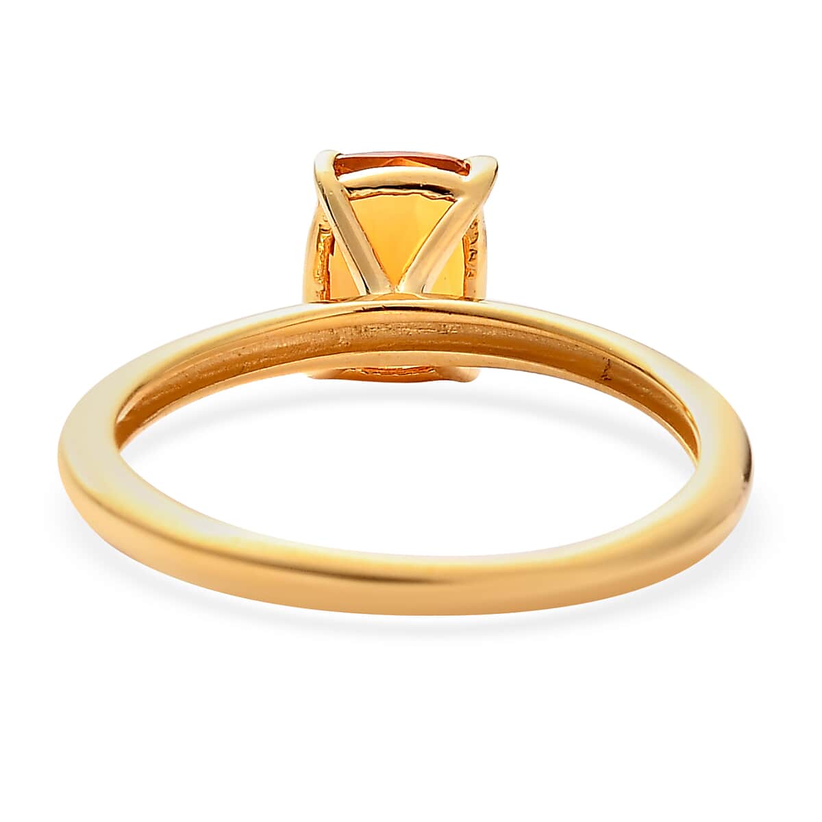 Santa Ana Madeira Citrine Solitaire Ring in Vermeil Yellow Gold Over Sterling Silver (Size 6.0) 1.30 ctw image number 4