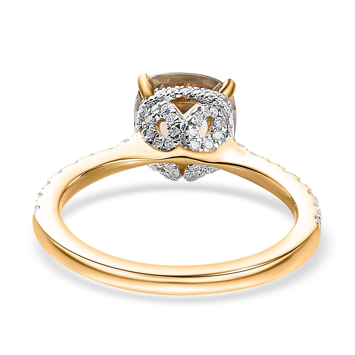 14K Yellow Gold AAA Turkizite and G-H I3 Diamond Ring (Size 9.0) 2.75 ctw image number 4