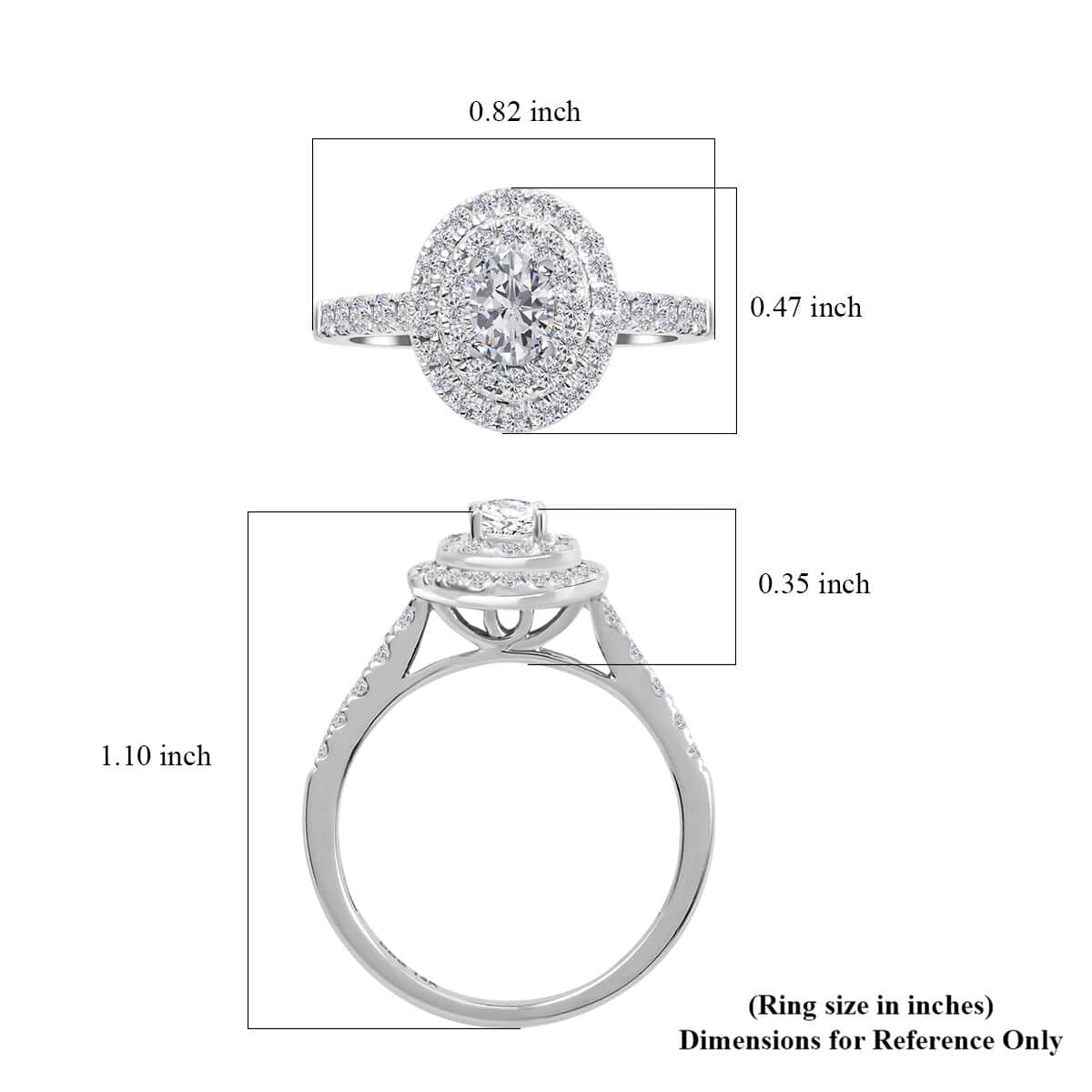 14K White Gold G-H SI1-SI2 Diamond Bridal Set (Size 7.0) 4.10 Grams 1.00 ctw image number 5