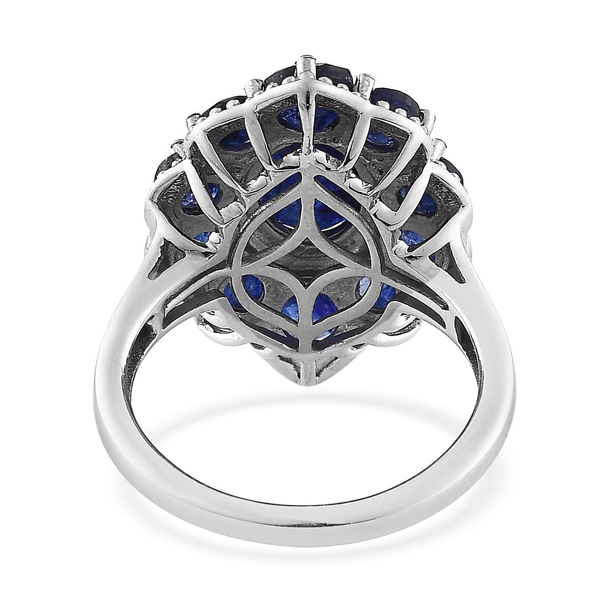 Masoala Sapphire (FF) Ring in Platinum Over Sterling Silver (Size 5.0) 6.85 ctw image number 4