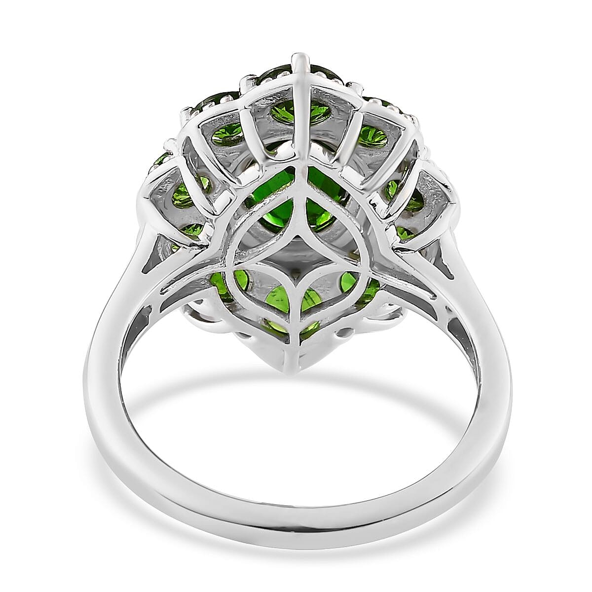 Buy Chrome Diopside Ring in Platinum Over Sterling Silver