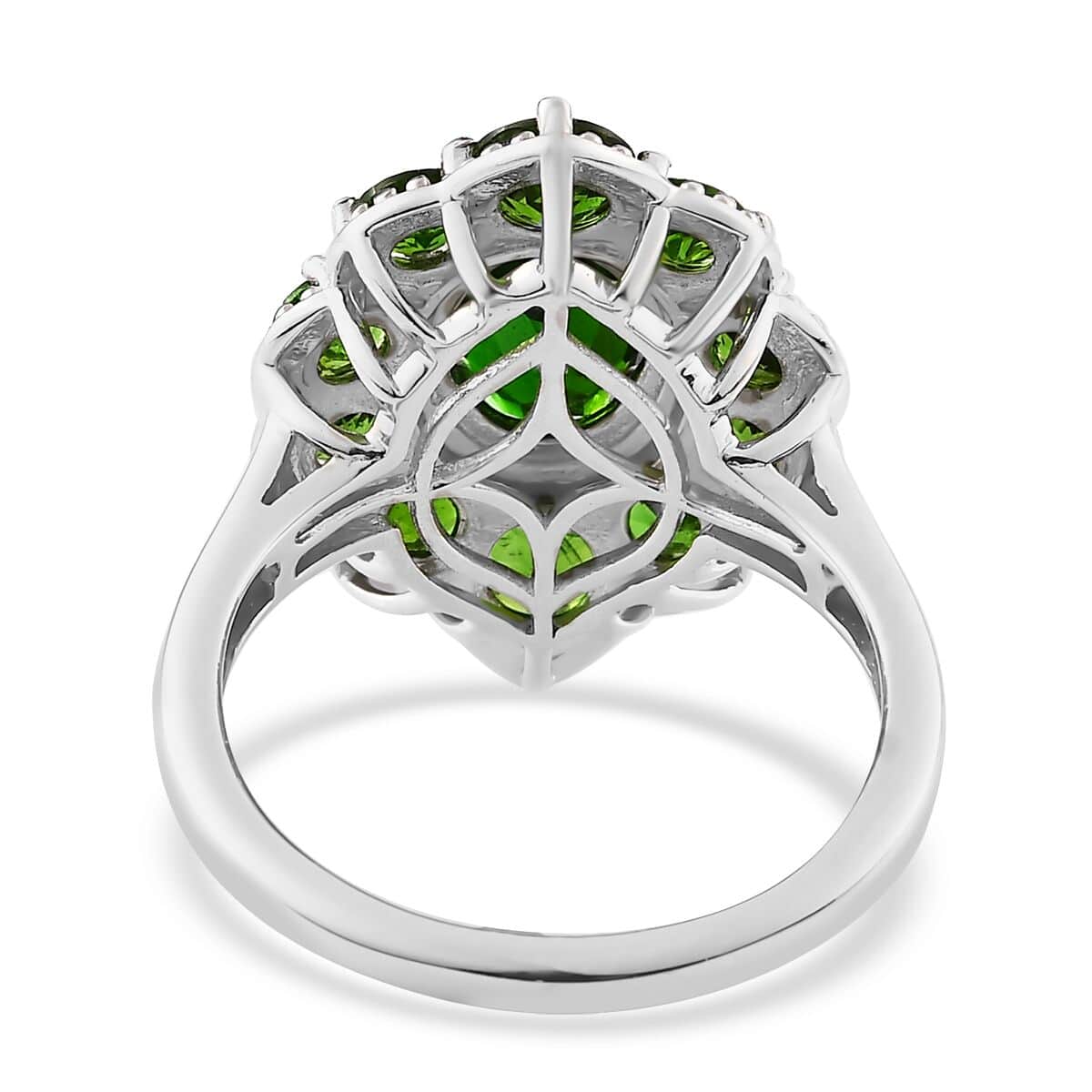 Chrome Diopside Ring in Platinum Over Sterling Silver (Size 8.0) 4.40 ctw image number 4