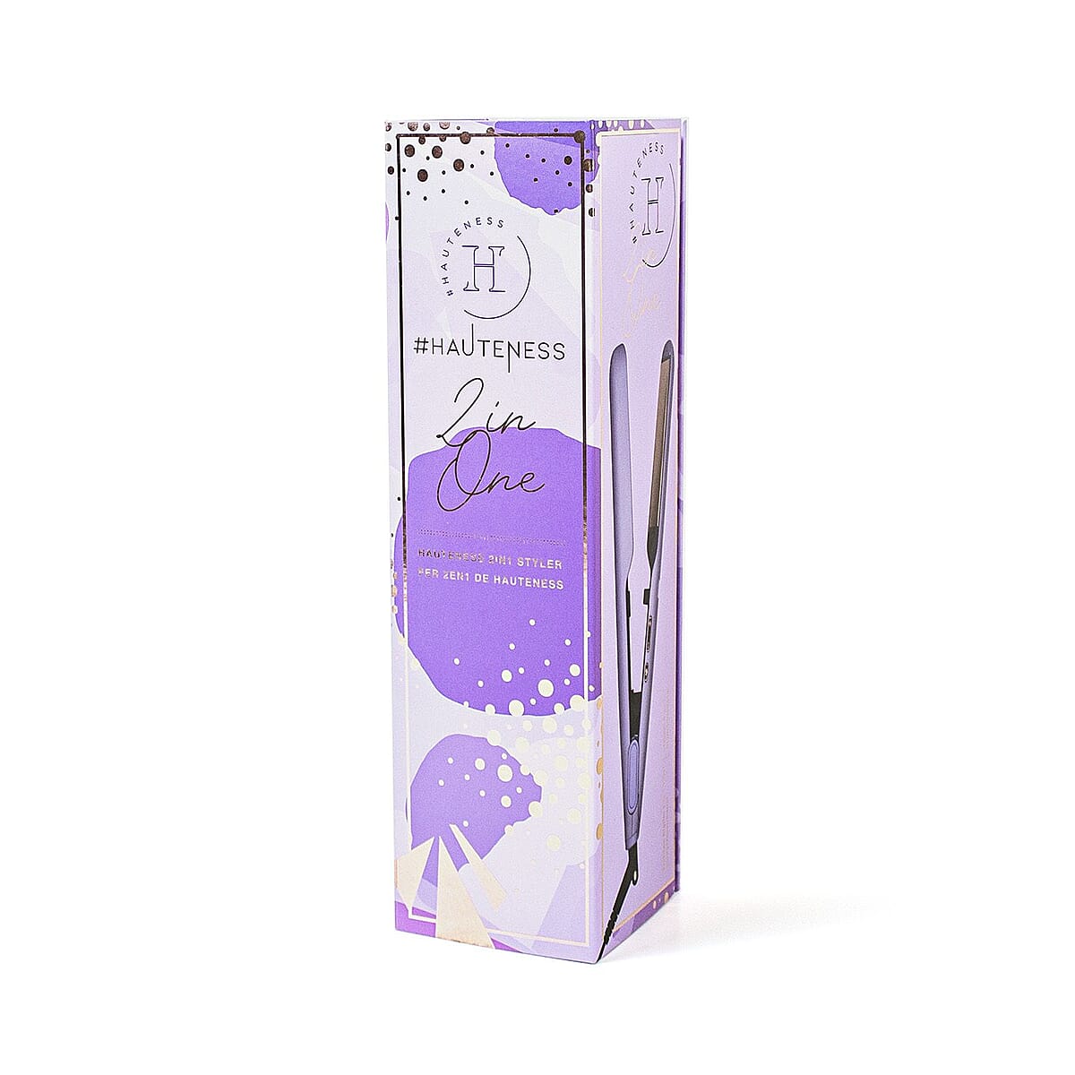Hauteness 2 in 1 Digital Rose Gold Titanium Straightener - Purple image number 1