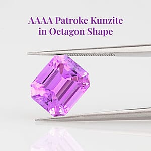Certified 20.00 ctw Octagon Patroke Kunzite Loose Gemstone &ndash; AAAA Grade, Free Size