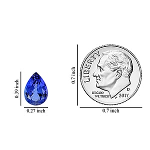 Certified & Appraised AAAA Tanzanite (Pear 10x7 mm) 2.00 ctw