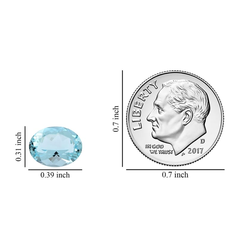 AAAA Santa Maria Aquamarine (Ovl 10x8 mm) 2.00 ctw