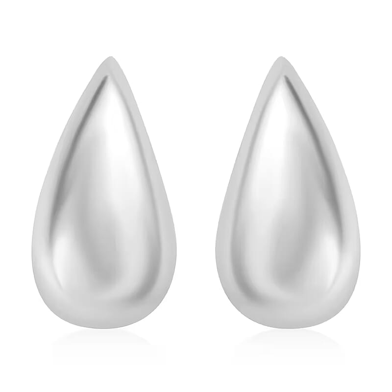 Raindrop Earrings in Platinum Over Sterling Silver 6.60 Grams