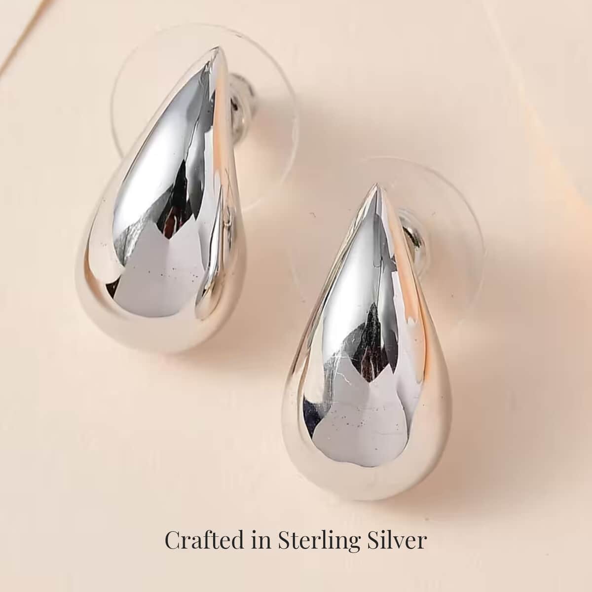 Raindrop Earrings in Platinum Over Sterling Silver 6.60 Grams image number 2