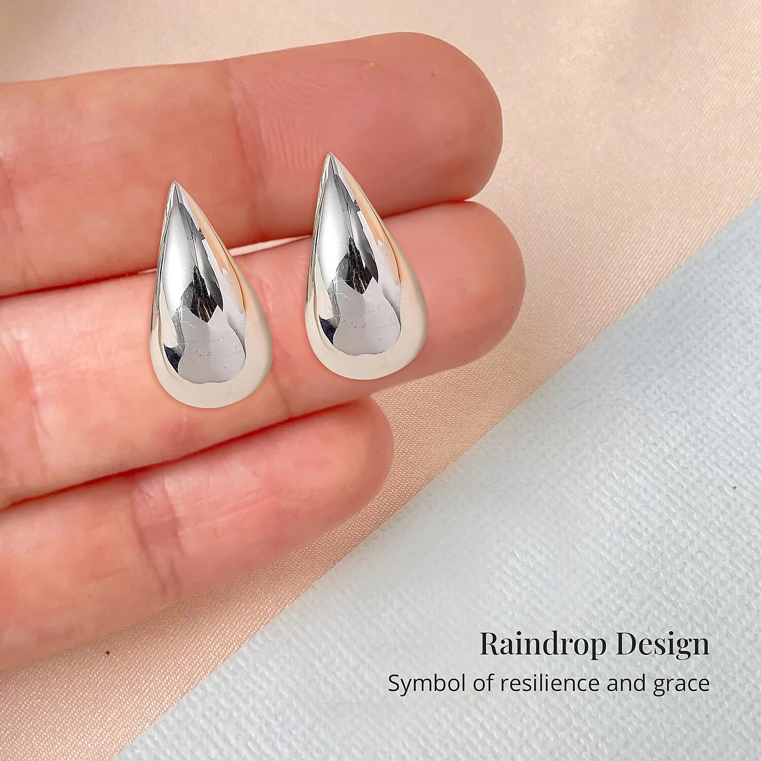 Raindrop Earrings in Platinum Over Sterling Silver 6.60 Grams