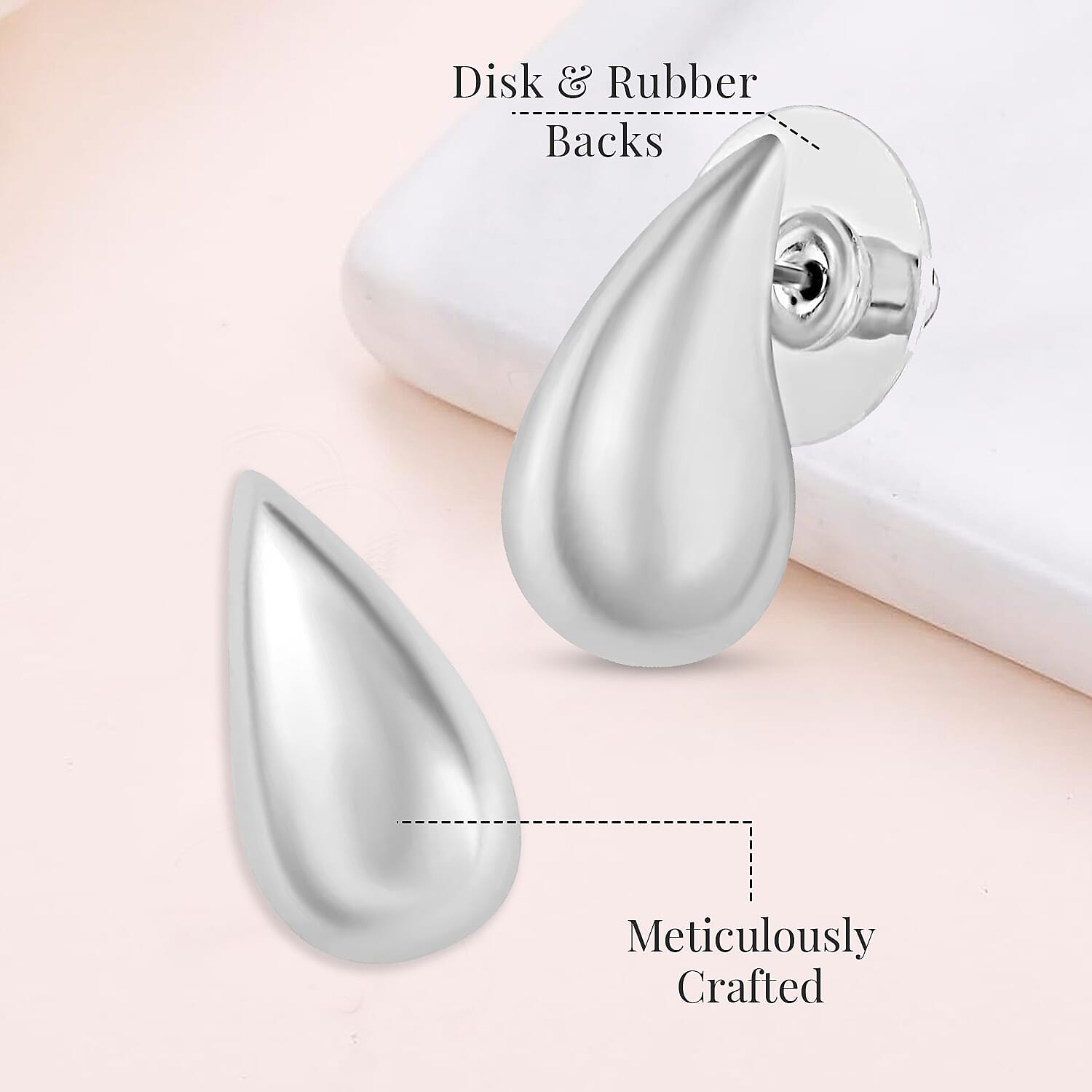 Raindrop Earrings in Platinum Over Sterling Silver 6.60 Grams