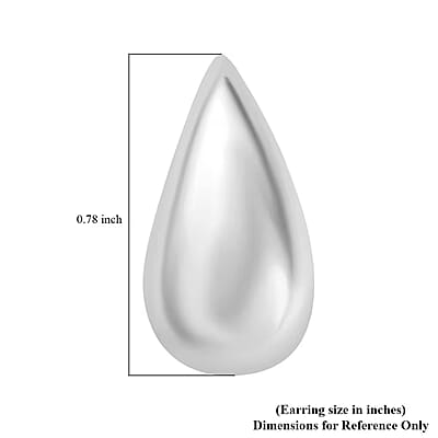 Raindrop Earrings in Platinum Over Sterling Silver 6.60 Grams