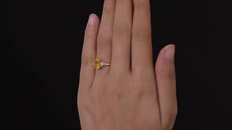Premium Brazilian Fire Opal and Diamond Ring in Vermeil Yellow Gold Over Sterling Silver 1.30 ctw