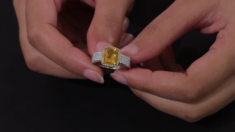 Premium Brazilian Fire Opal and Multi Gemstone Ring in Platinum Over Sterling Silver 2.60 ctw