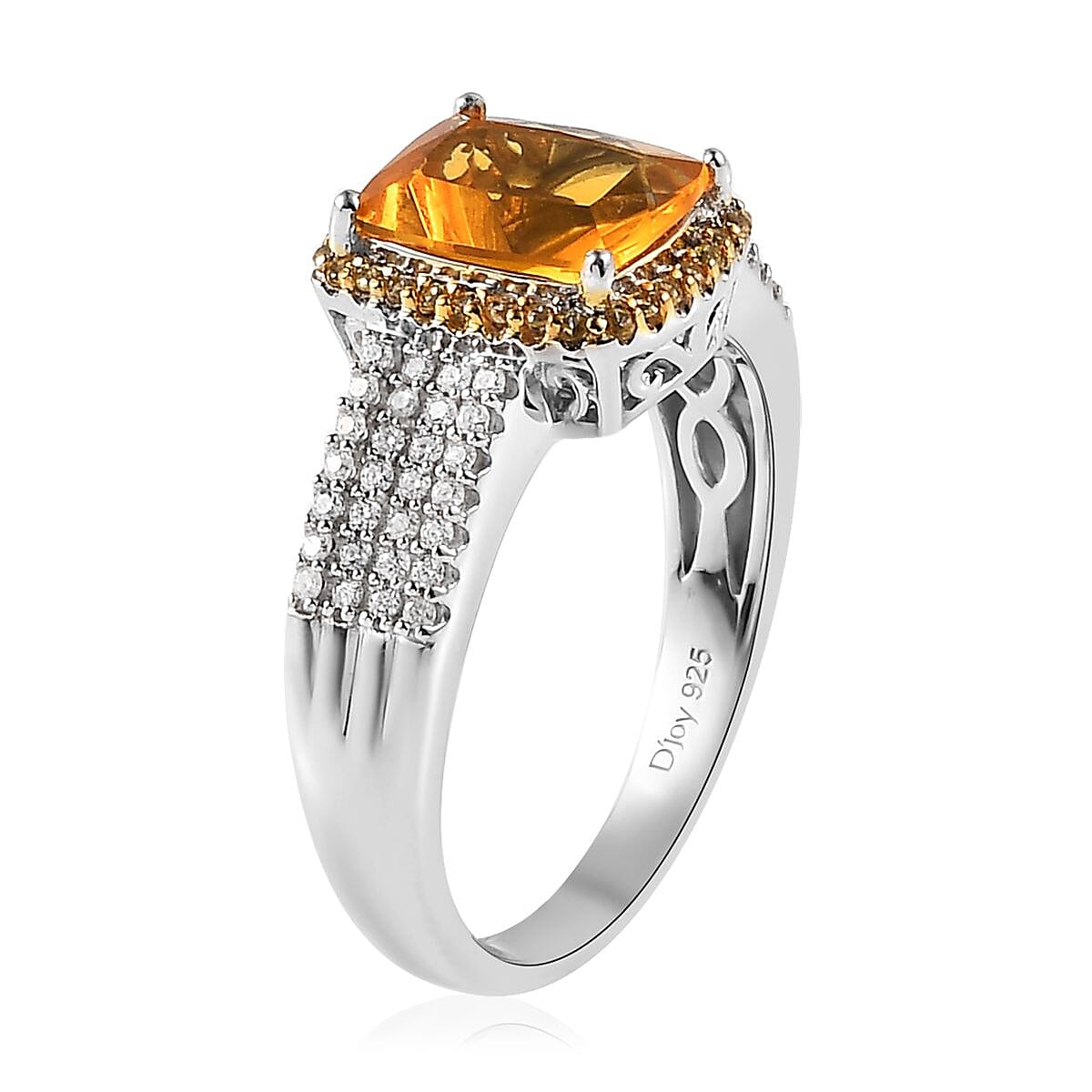 Premium Brazilian Fire Opal and Multi Gemstone Ring in Platinum Over Sterling Silver 2.60 ctw image number 3