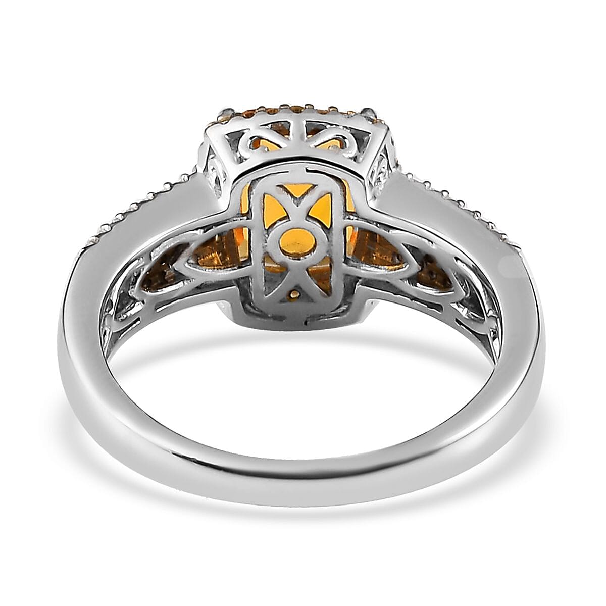 Premium Brazilian Fire Opal and Multi Gemstone Ring in Platinum Over Sterling Silver 2.60 ctw image number 4