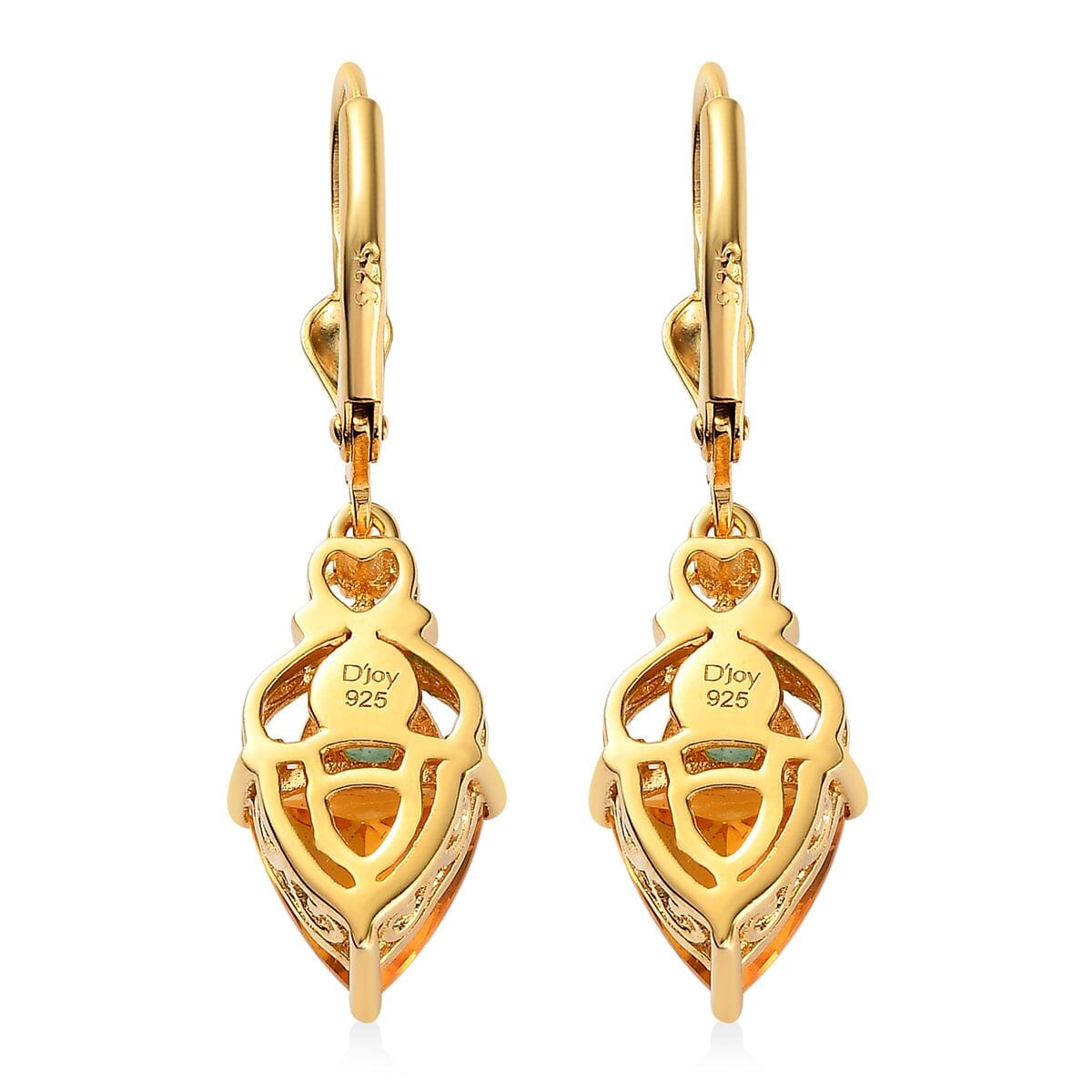 Premium BURITI Fire Opal and Multi Gemstone Earrings in Vermeil Yellow Gold Over Sterling Silver 2.50 ctw image number 3