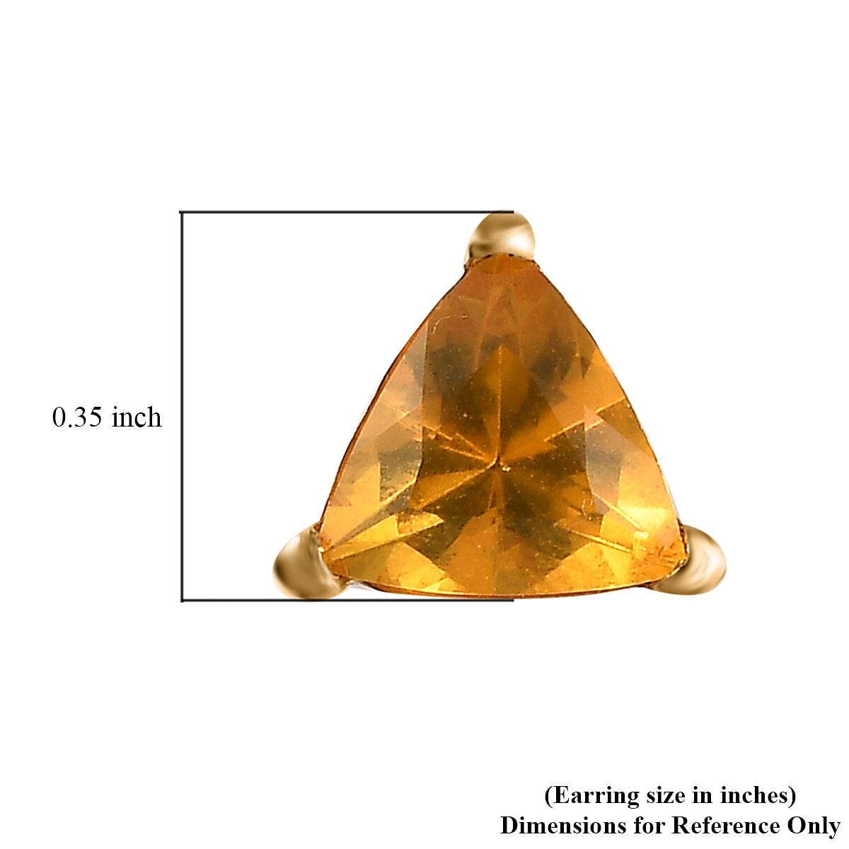 Premium BURITI Fire Opal Solitaire Stud Earrings in Vermeil Yellow Gold Over Sterling Silver 1.60 ctw image number 4