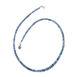 Deanna's Birthday Special Rhapsody AAAA Santa Maria Aquamarine Beaded Graduation Necklace, 950 Platinum Necklace, 18 Inch Necklace with 2 Inch Extender 68.10 ctw