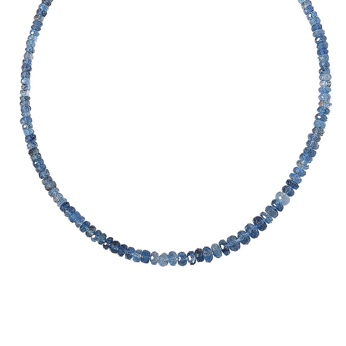 Deanna's Birthday Special Rhapsody AAAA Santa Maria Aquamarine Beaded Graduation Necklace, 950 Platinum Necklace, 18 Inch Necklace 68.10 ctw image number 5