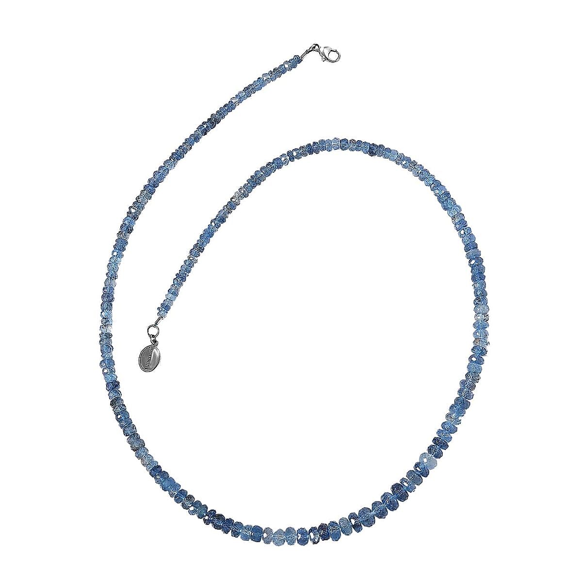 Deanna's Birthday Special Rhapsody AAAA Santa Maria Aquamarine Beaded Graduation Necklace, 950 Platinum Necklace, 18 Inch Necklace 68.10 ctw image number 6