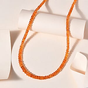 Certified & Appraised Iliana 18K Yellow Gold AAAA Viceroy Spessartine Garnet Beaded Necklace 18-20 Inches 65.00 ctw