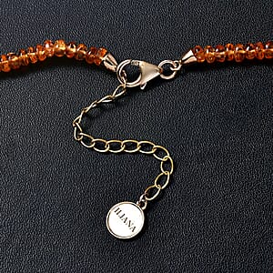 Certified & Appraised Iliana 18K Yellow Gold AAAA Viceroy Spessartine Garnet Beaded Necklace 18-20 Inches 65.00 ctw