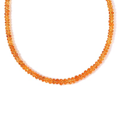 Certified & Appraised Iliana 18K Yellow Gold AAAA Viceroy Spessartine Garnet Beaded Necklace 18-20 Inches 65.00 ctw
