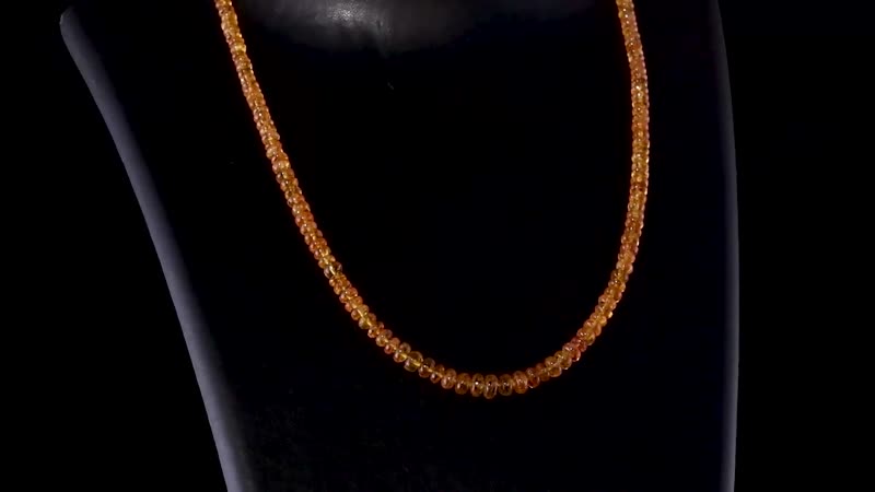Doorbuster Certified & Appraised Iliana 18K Yellow Gold AAAA Viceroy Spessartine Garnet Beaded Graduation Necklace 18 Inches with 2 Inch Extender 90.00 ctw