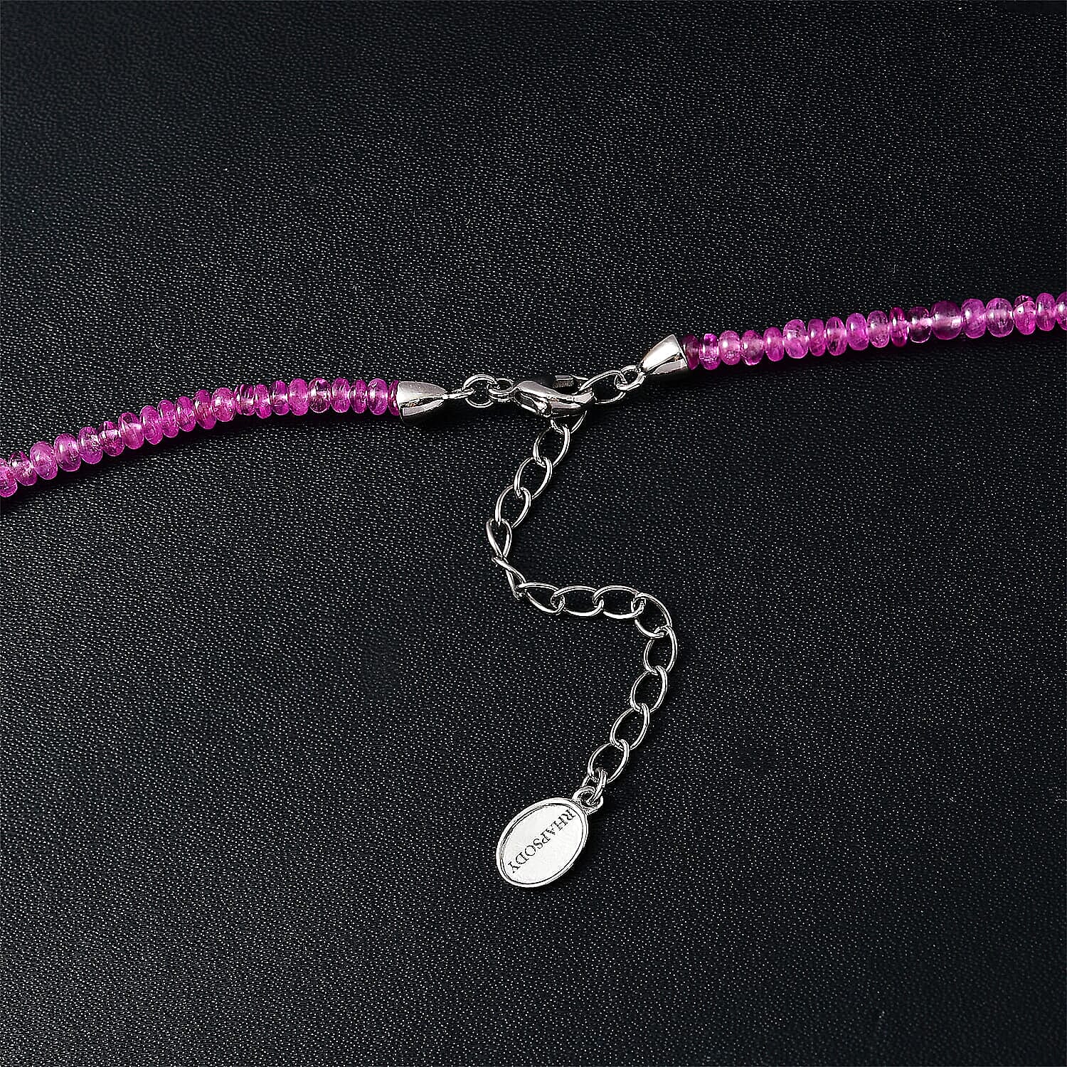 Certified & Appraised Rhapsody 950 Platinum AAAA Madagascar Pink Sapphire Beaded Graduated Necklace 18-20 Inches 68.00 ctw