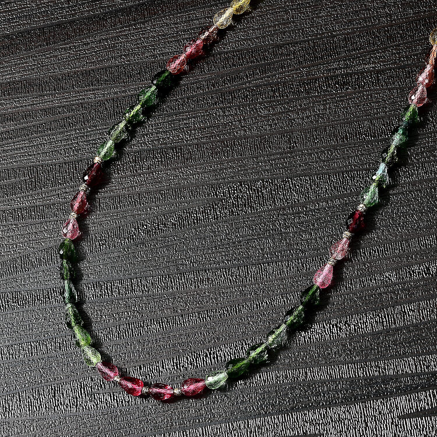 Certified & Appraised Iliana 18K Yellow Gold AAAA Multi-Tourmaline Beaded Graduated Necklace 18 Inches with 2 Inch Extender 50.00 ctw