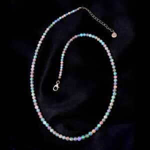 Certified & Appraised Luxoro 14K Yellow Gold AAAA Ethiopian Welo Opal Beaded Necklace 18-20 Inches 35.00 ctw
