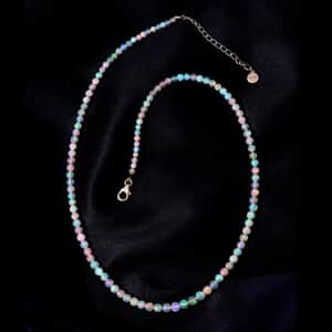 Certified & Appraised Luxoro AAAA Ethiopian Welo Opal 35.00 ctw Beaded Necklace in 14K Yellow Gold 18-20 Inches