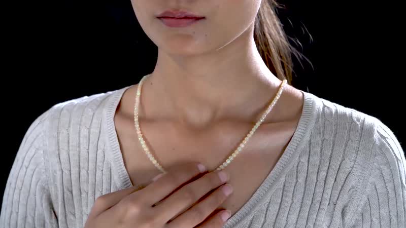 Certified & Appraised Luxoro AAAA Ethiopian Welo Opal 35.00 ctw Beaded Necklace in 14K Yellow Gold 18-20 Inches