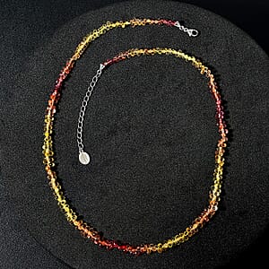 Certified & Appraised Rhapsody 950 Platinum AAAA Multi Sapphire Beaded Graduated Necklace 18-20 Inches 55.00 ctw