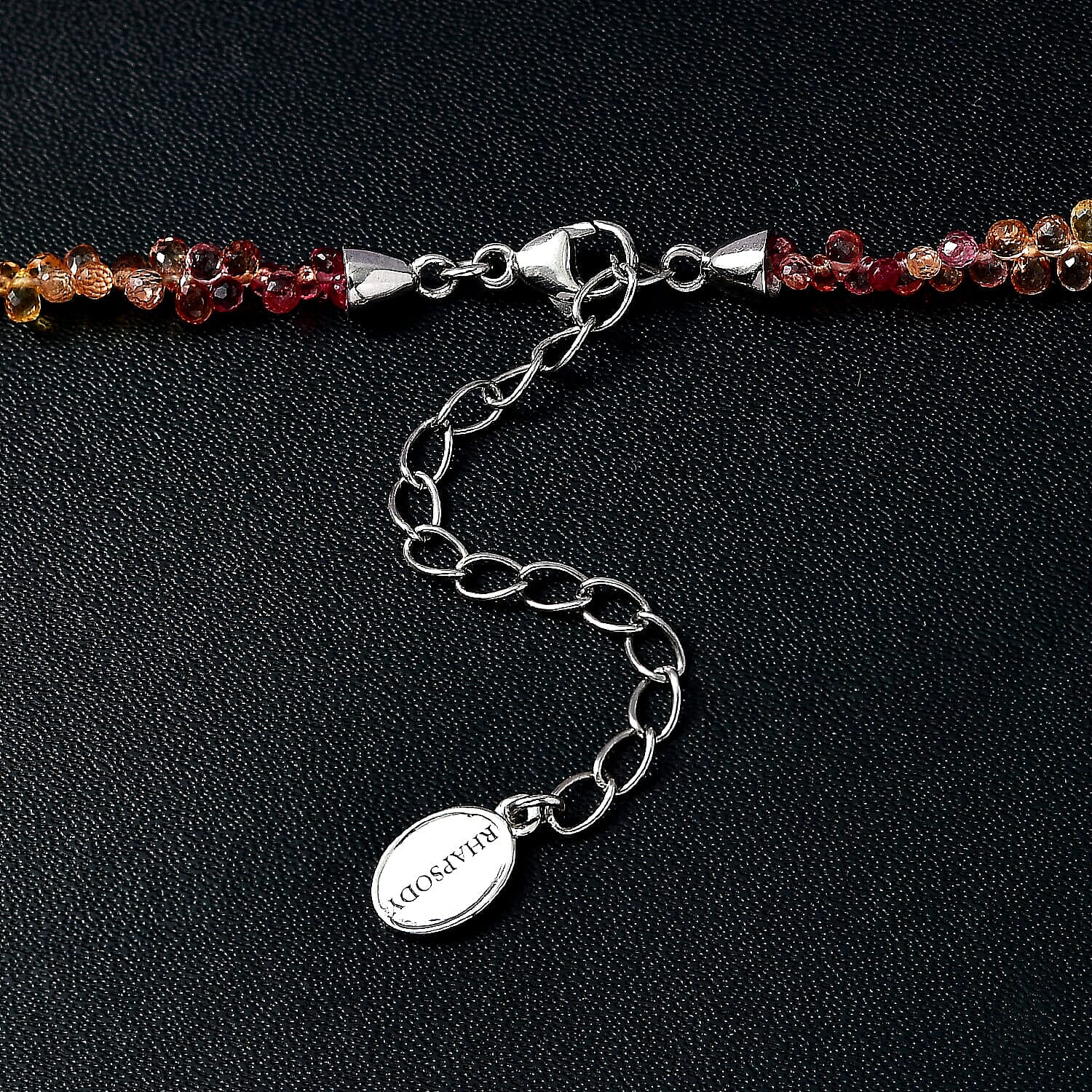 Certified & Appraised Rhapsody 950 Platinum AAAA Multi Sapphire Beaded Graduated Necklace 18-20 Inches 55.00 ctw