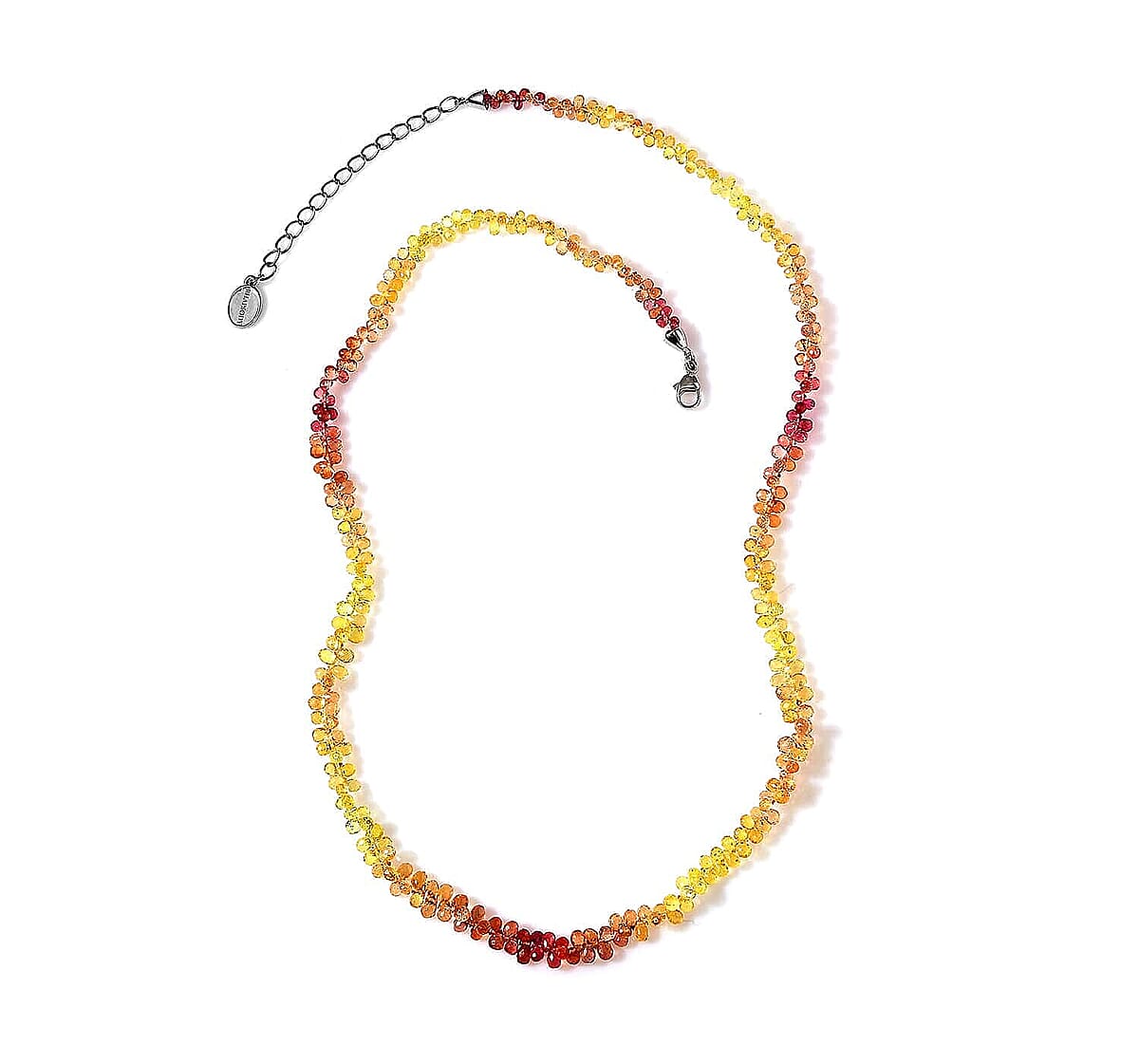 Certified & Appraised Rhapsody 950 Platinum AAAA Multi Sapphire Beaded Graduated Necklace 18-20 Inches 55.00 ctw image number 6