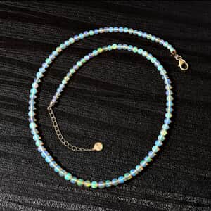 Certified & Appraised Luxoro 14K Yellow Gold AAAA Ethiopian Welo Opal Beaded Necklace 18-20 Inches 30.00 ctw