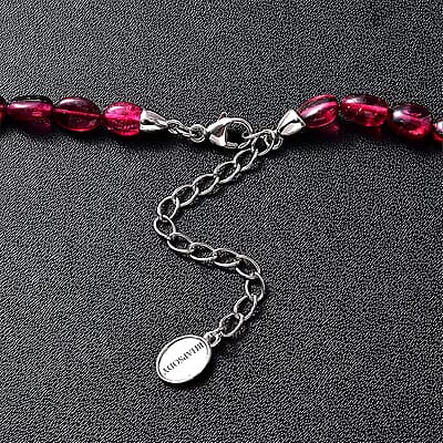 Certified & Appraised Rhapsody 950 Platinum AAAA Ouro Fino Rubellite Beaded Graduated Necklace 18 Inches with 2 Inch Extender 100.00 ctw