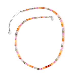 Certified & Appraised Rhapsody AAAA Multi Sapphire Beaded Graduation Necklace, 950 Platinum Necklace, 18-20 Inch Necklace 60.00 ctw