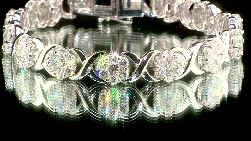 Moissanite Bracelet in Platinum Over Sterling Silver (6.50 In) 9.50 ctw