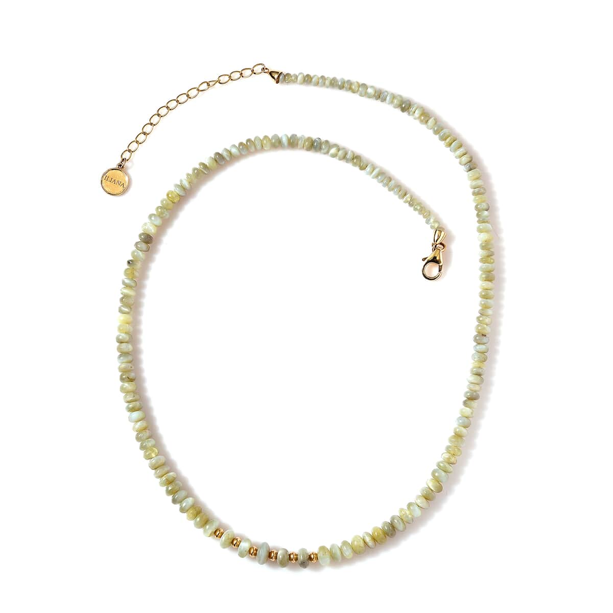 Certified & Appraised Iliana 18K Yellow Gold AAA Cat's Eye Beaded Graduation Necklace 18-20 Inches 90.00 ctw image number 0