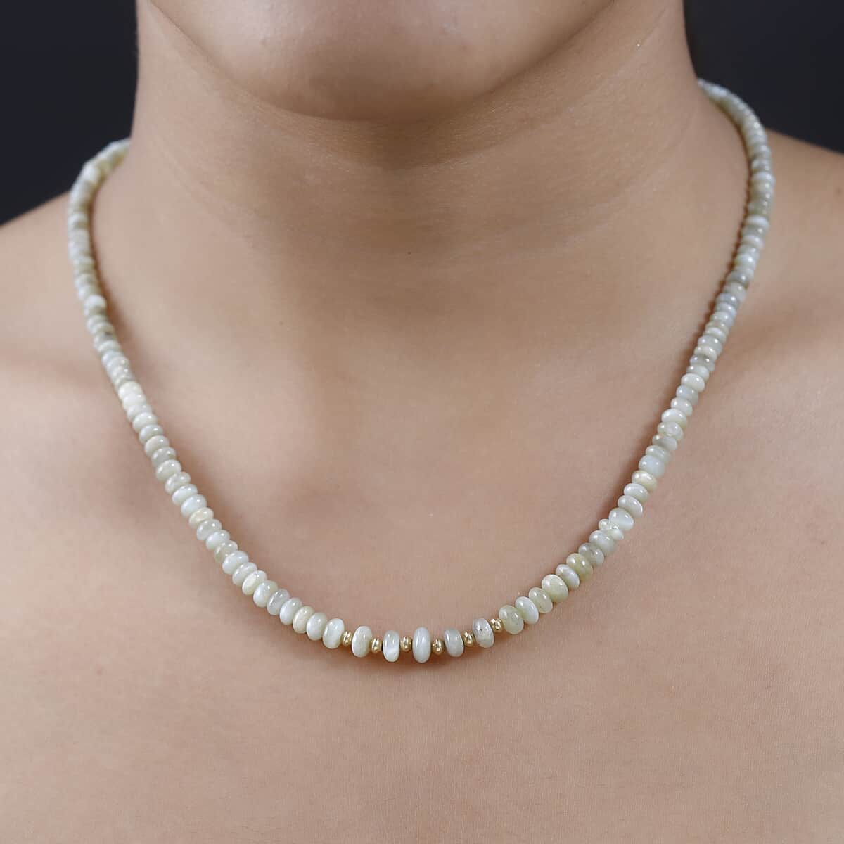 Certified & Appraised Iliana 18K Yellow Gold AAA Cat's Eye Beaded Graduation Necklace 18-20 Inches 90.00 ctw image number 2