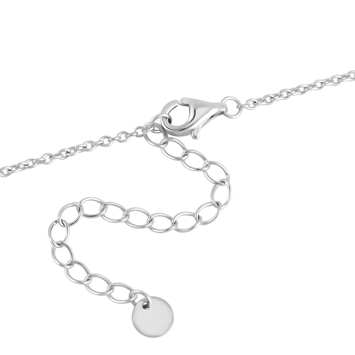 Lustro Stella Finest CZ Necklace (16-18 Inches) in Rhodium Over Sterling Silver 3.50 ctw image number 4