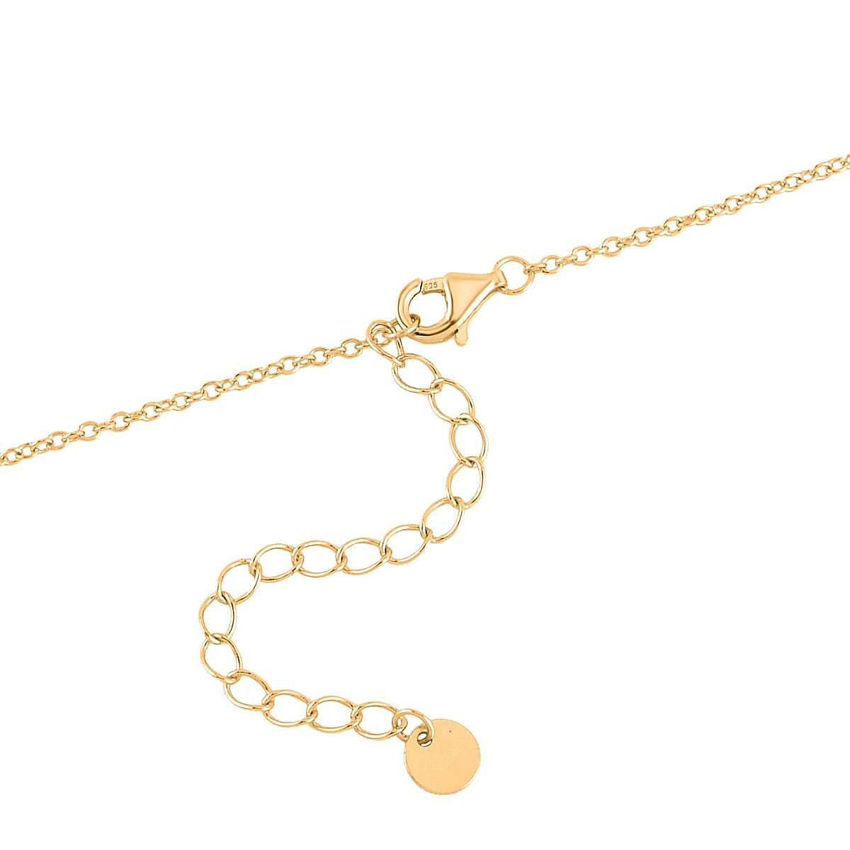 Lustro Stella Finest CZ Necklace 16-18 Inches in 14K Yellow Gold Over Sterling Silver 0.75 ctw image number 2