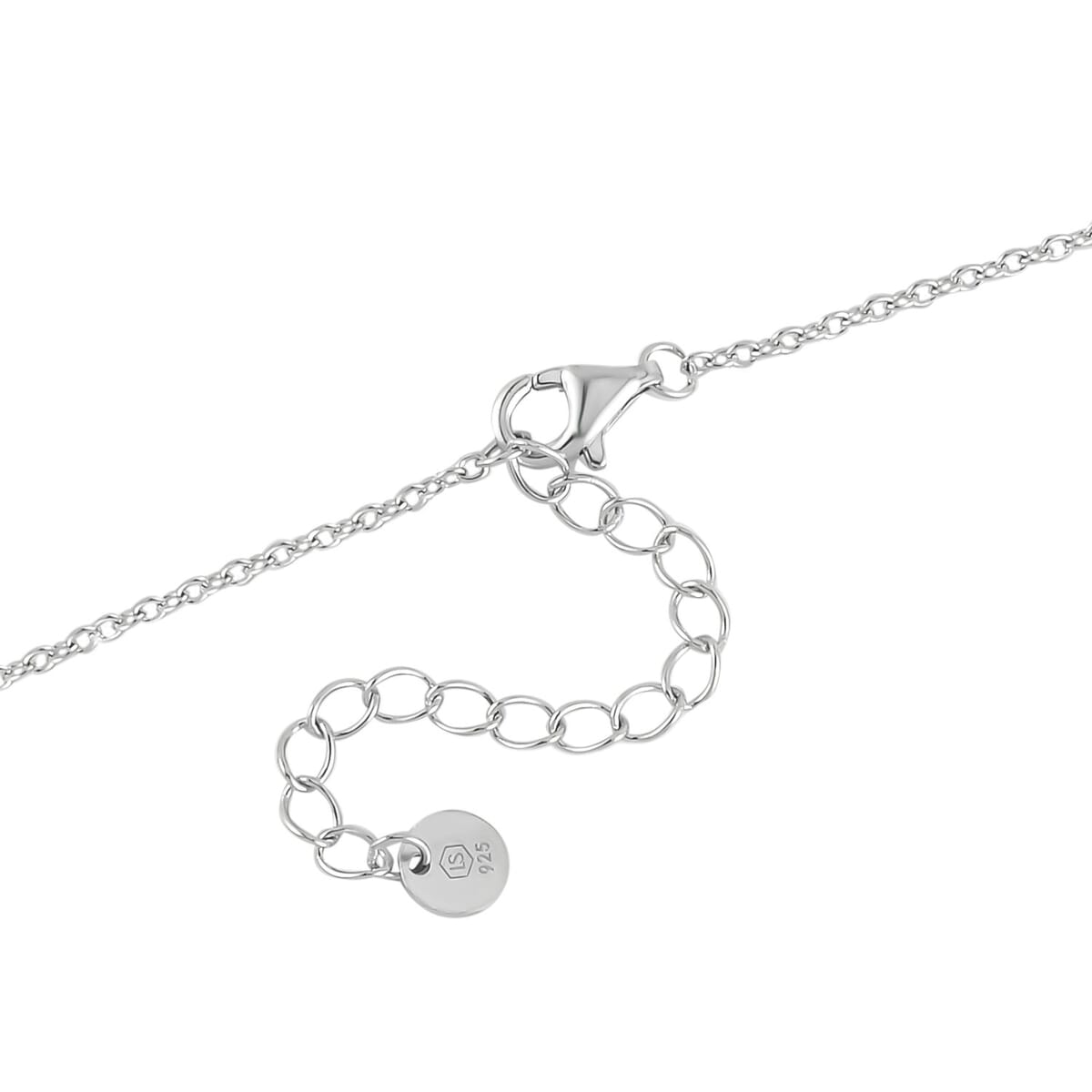 Lustro Stella Finest CZ Necklace 16-18 Inches in Rhodium Over Sterling Silver 0.90 ctw image number 3