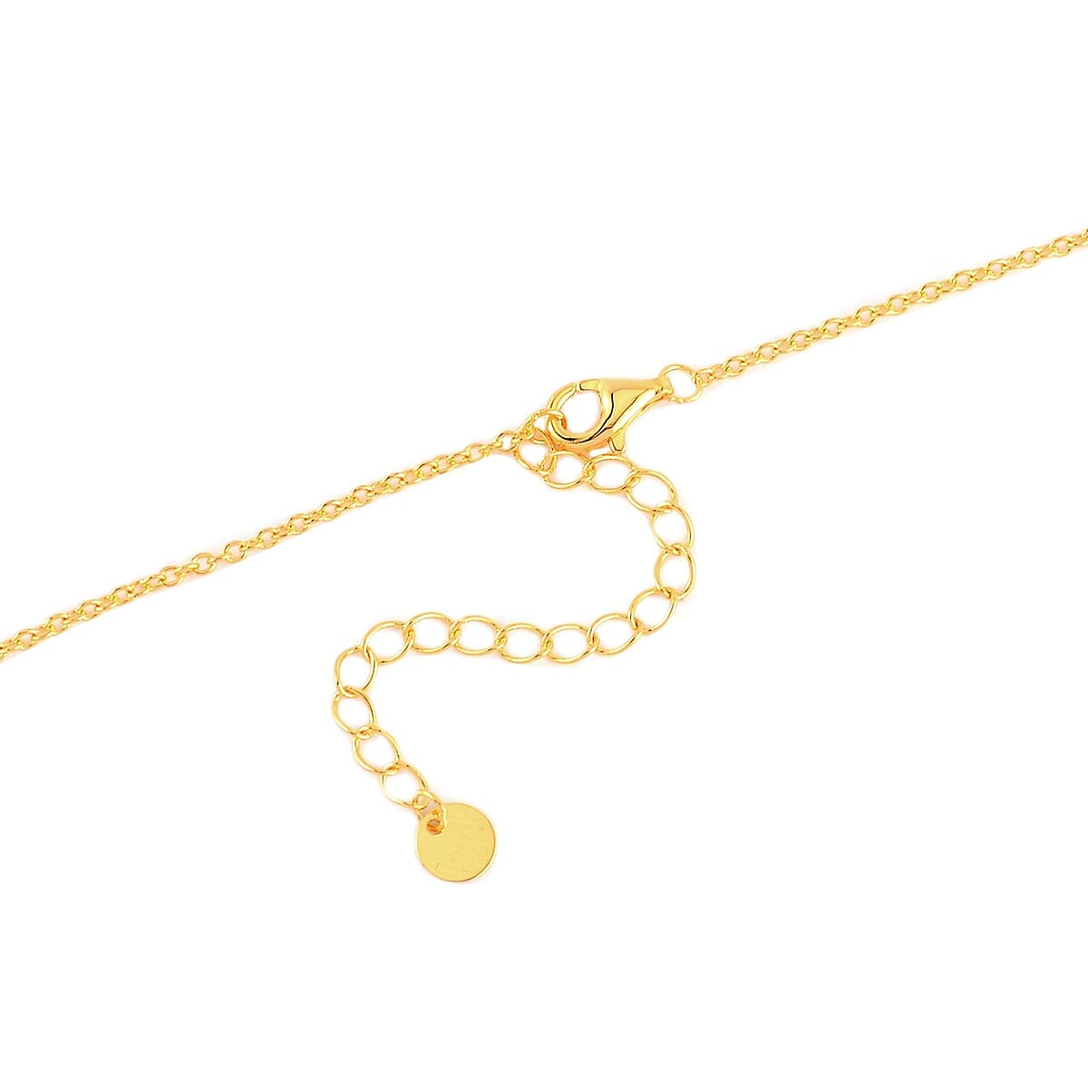 Lustro Stella Finest CZ Necklace 16-18 Inches in 14K Yellow Gold Over Sterling Silver 0.90 ctw image number 3