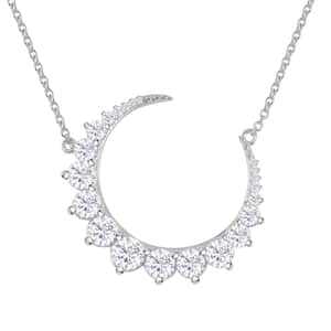 Lustro Stella Finest CZ Necklace in Rhodium Over Sterling Silver 18-20 Inches